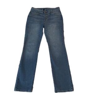 d.Jeans 5 Button Fly, Size 6, Blue Denim